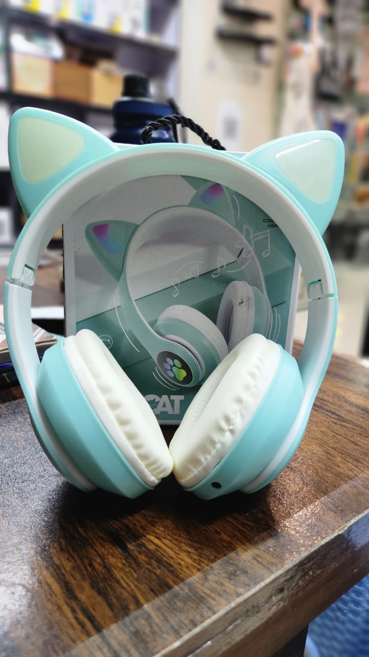 Cute LED Cat Ear Wireless Headphones