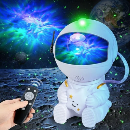 Astronaut Sky Galaxy Projector Rotating Nebula Night Light with Remote Control & Timer