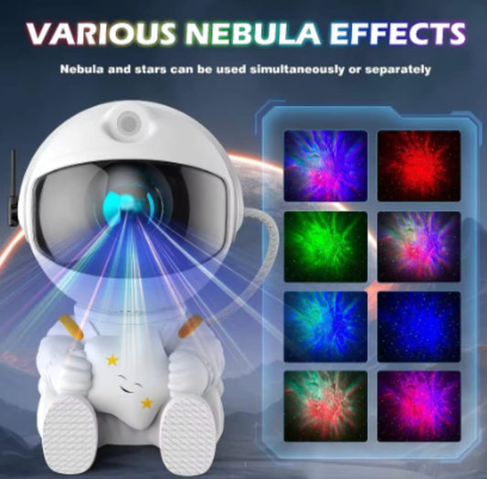 Astronaut Sky Galaxy Projector Rotating Nebula Night Light with Remote Control & Timer